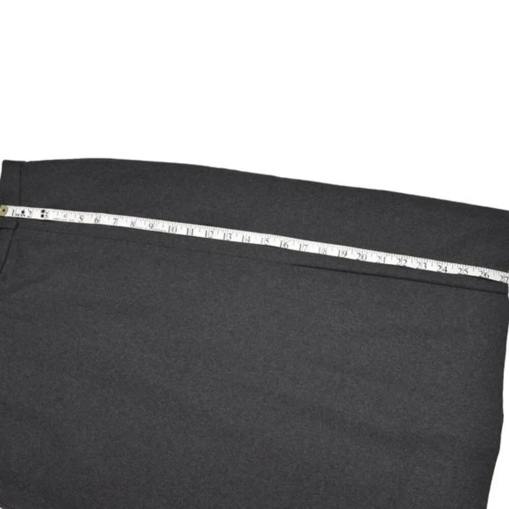 Vintage Allure Wool Grey  Midi Skirt Pencil Front Slit Size Medium - Picture 9 of 10